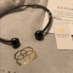 Kendra Scott NWT Teddy Bracelet Gunmetal in Black